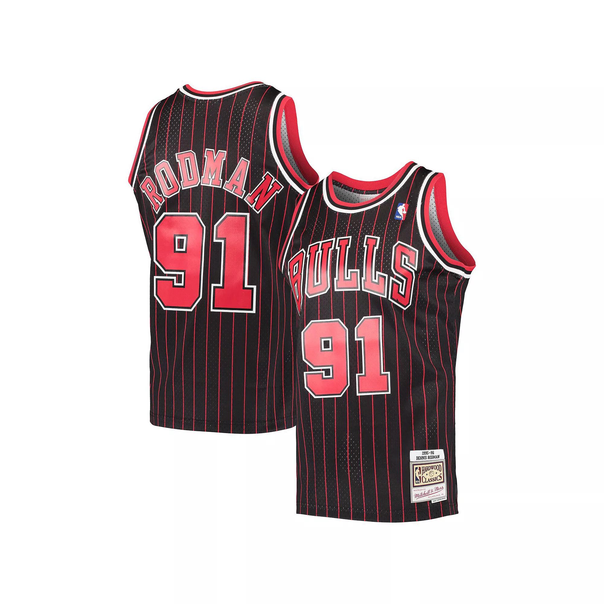 Men's Mitchell & Ness Dennis Rodman Black Chicago Bulls Hardwood Classics Swingman Jersey, Size: Medium Product Image
