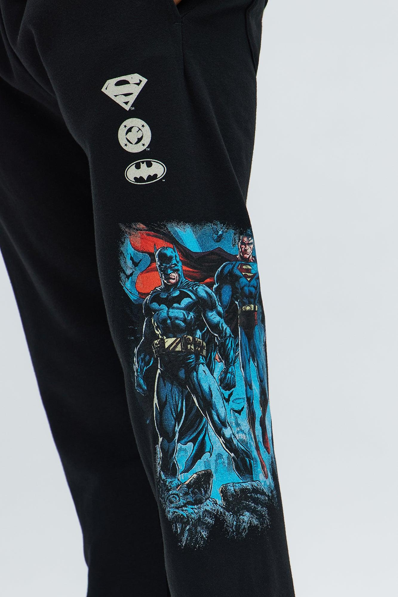 Batman Superman Best Heroes Sweatpants - Black Product Image