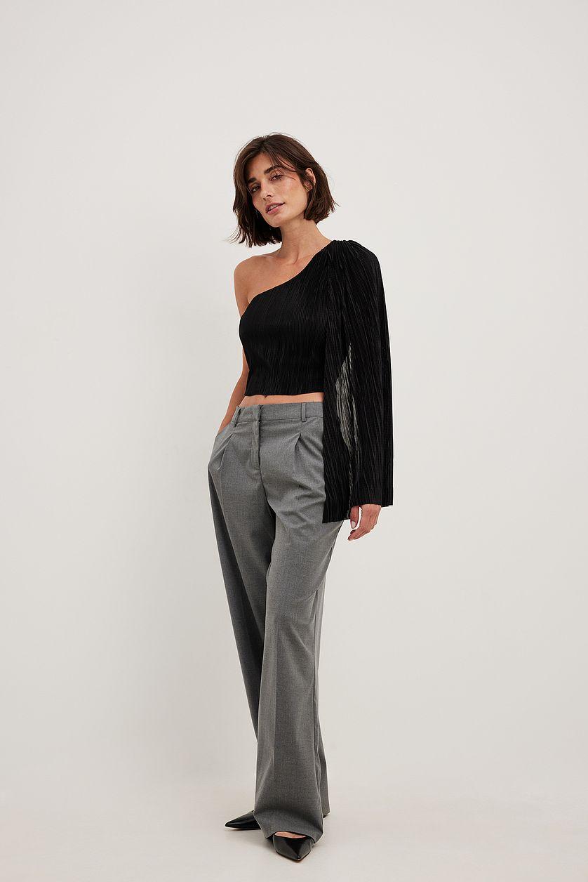 Pleated One Shoulder Top Product Image