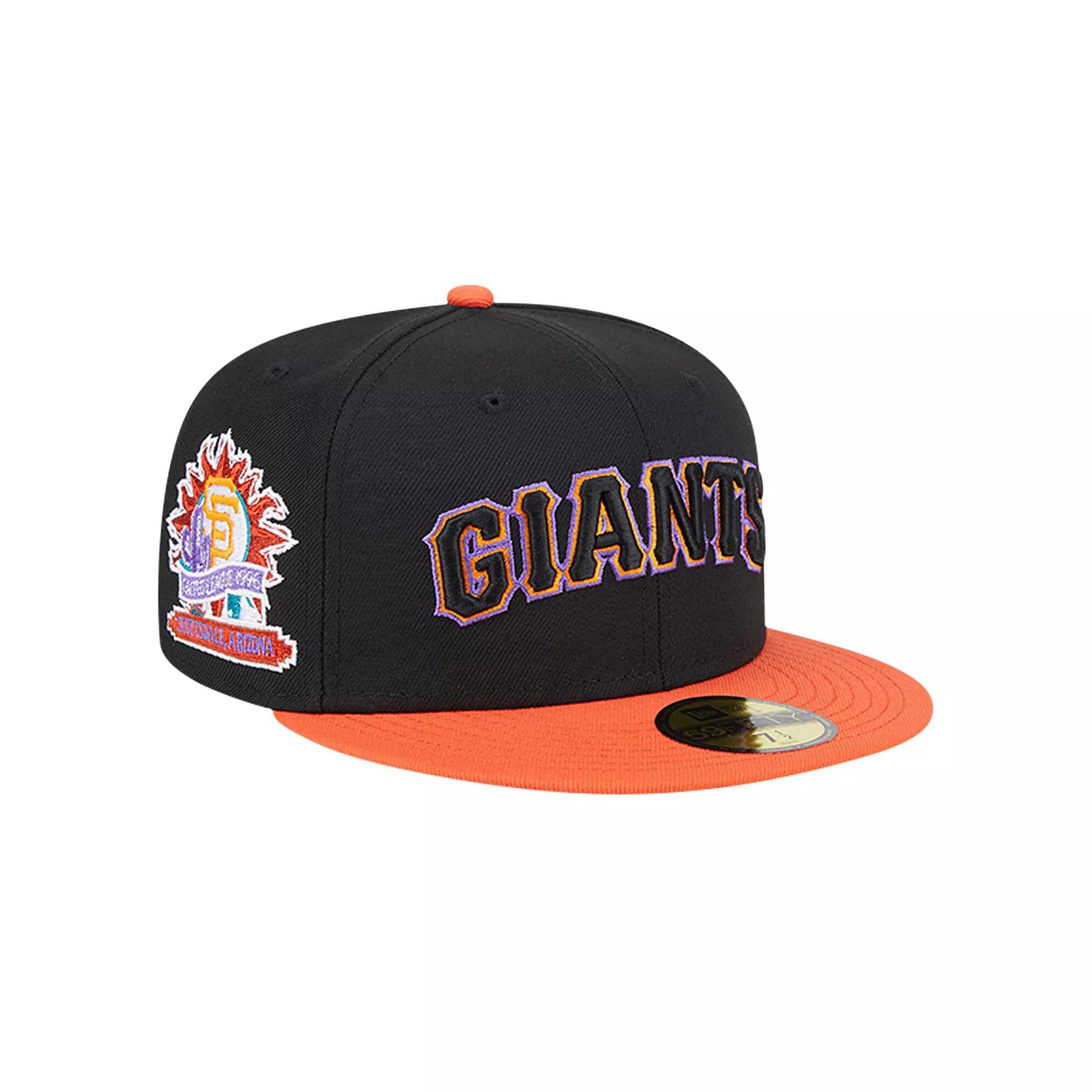 Men's New Era Black San Francisco Giants Retro Spring Training 59FIFTY Fitted Hat,  Product Image