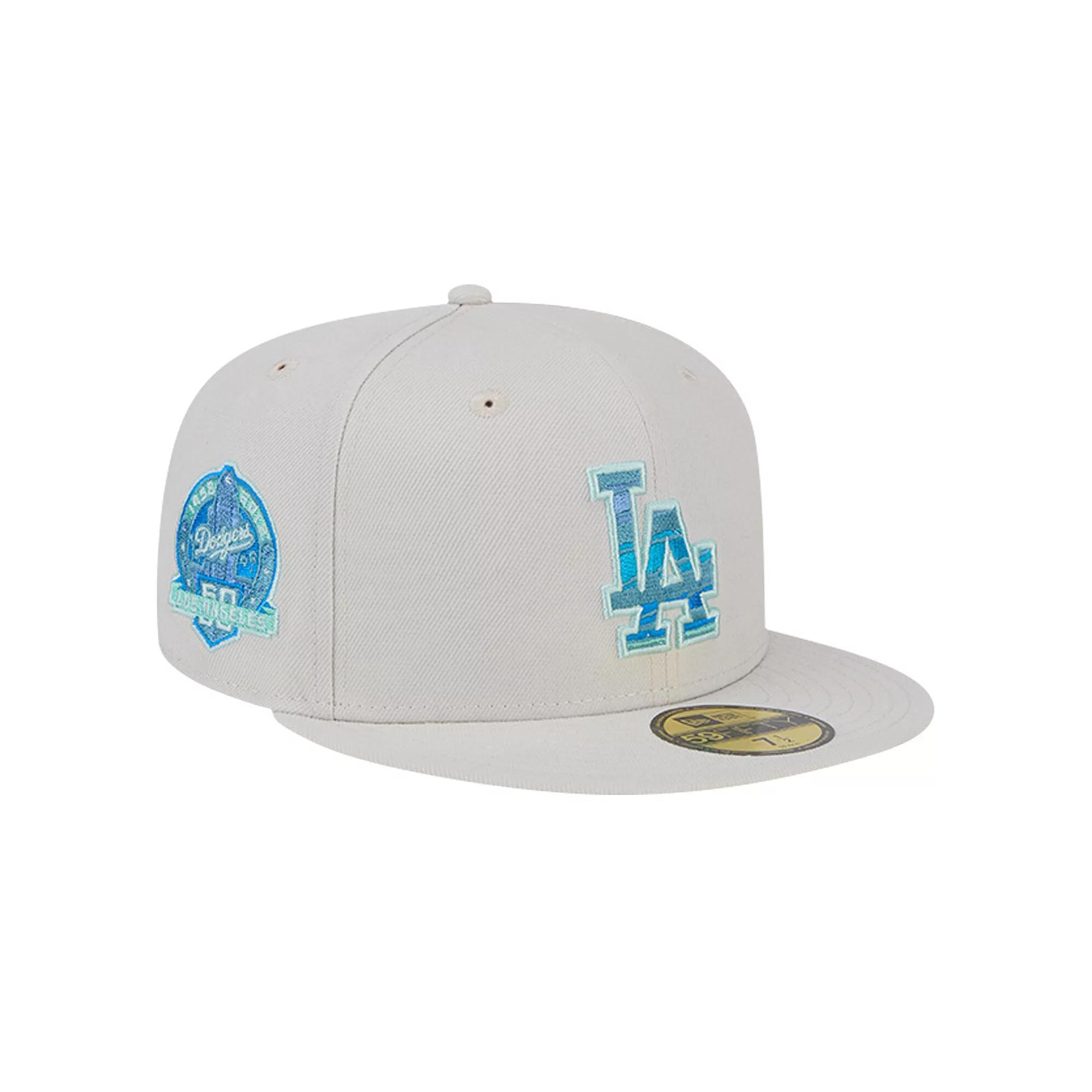 Men's New Era Khaki Los Angeles Dodgers Stone Mist 59FIFTY Fitted Hat,  Product Image