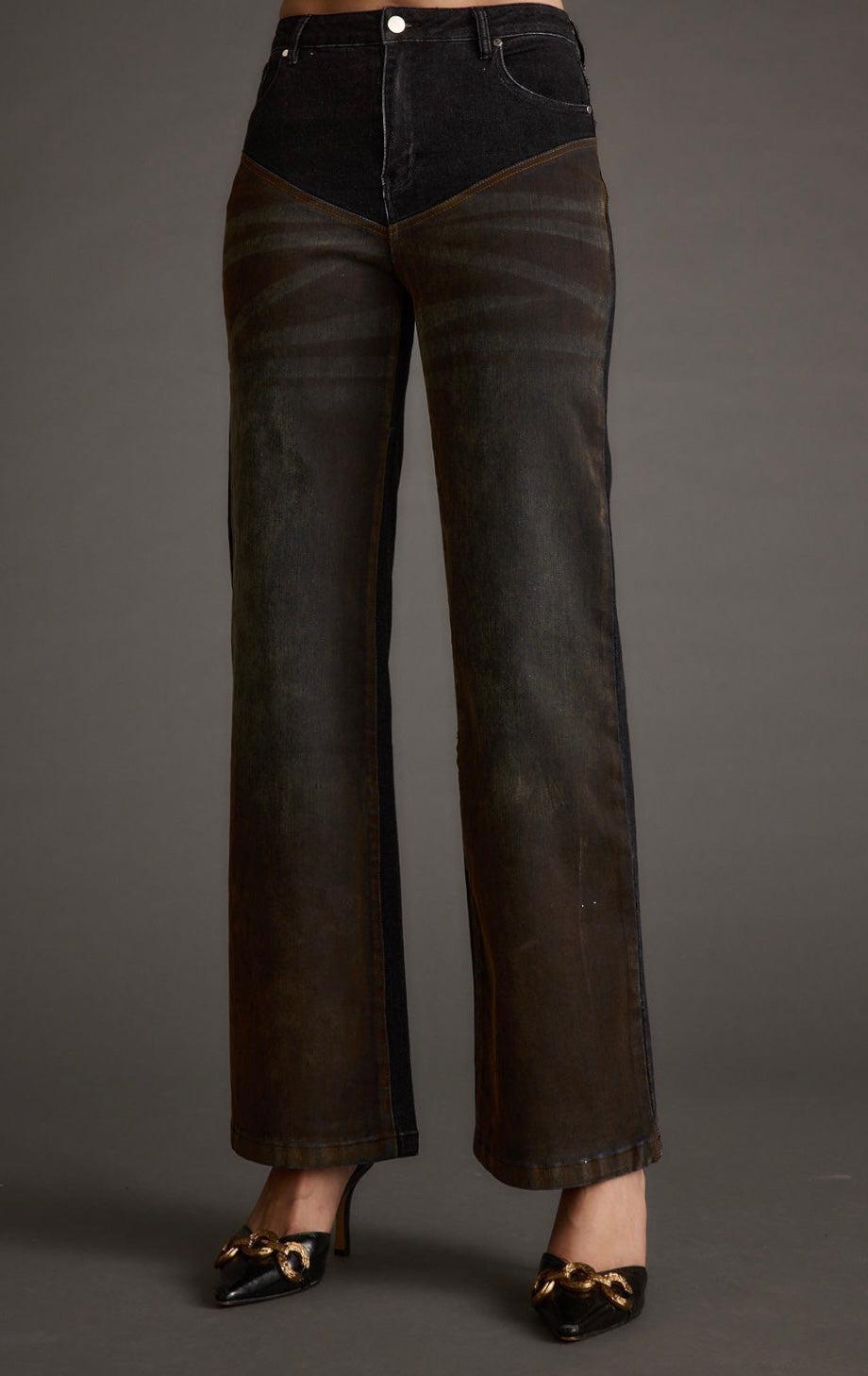 Dawn Two Toned Jeans Product Image