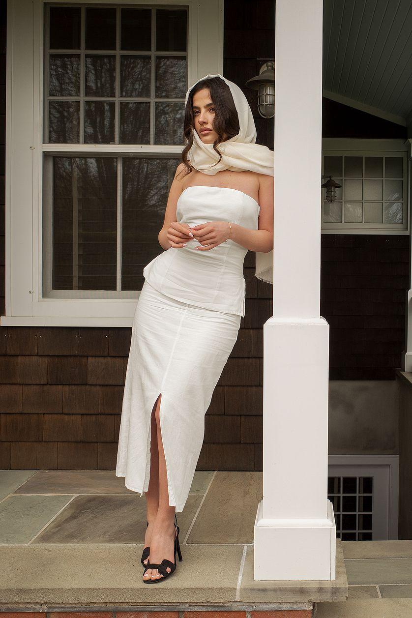 Slit Detail Midi Skirt Product Image