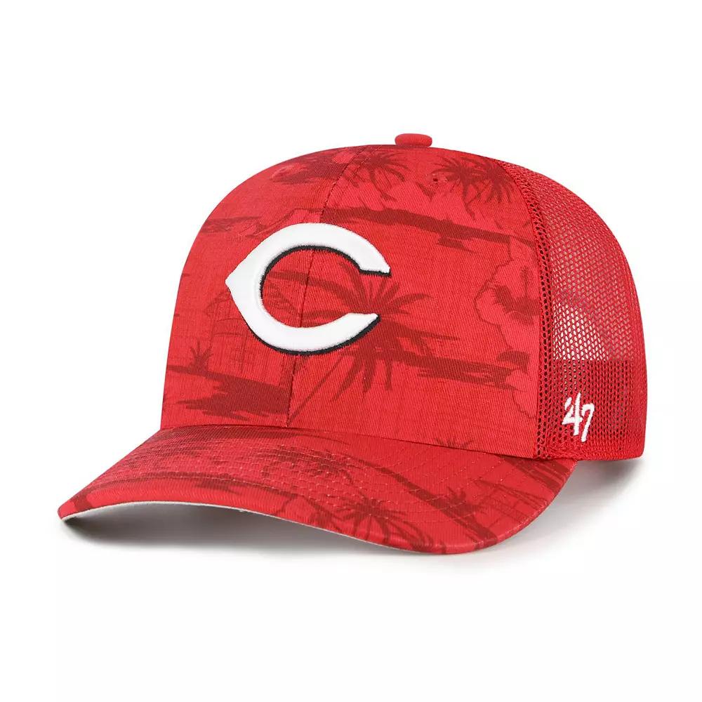 Men's '47 Red Cincinnati Reds Fiji Trucker Adjustable Hat, Red Red Product Image