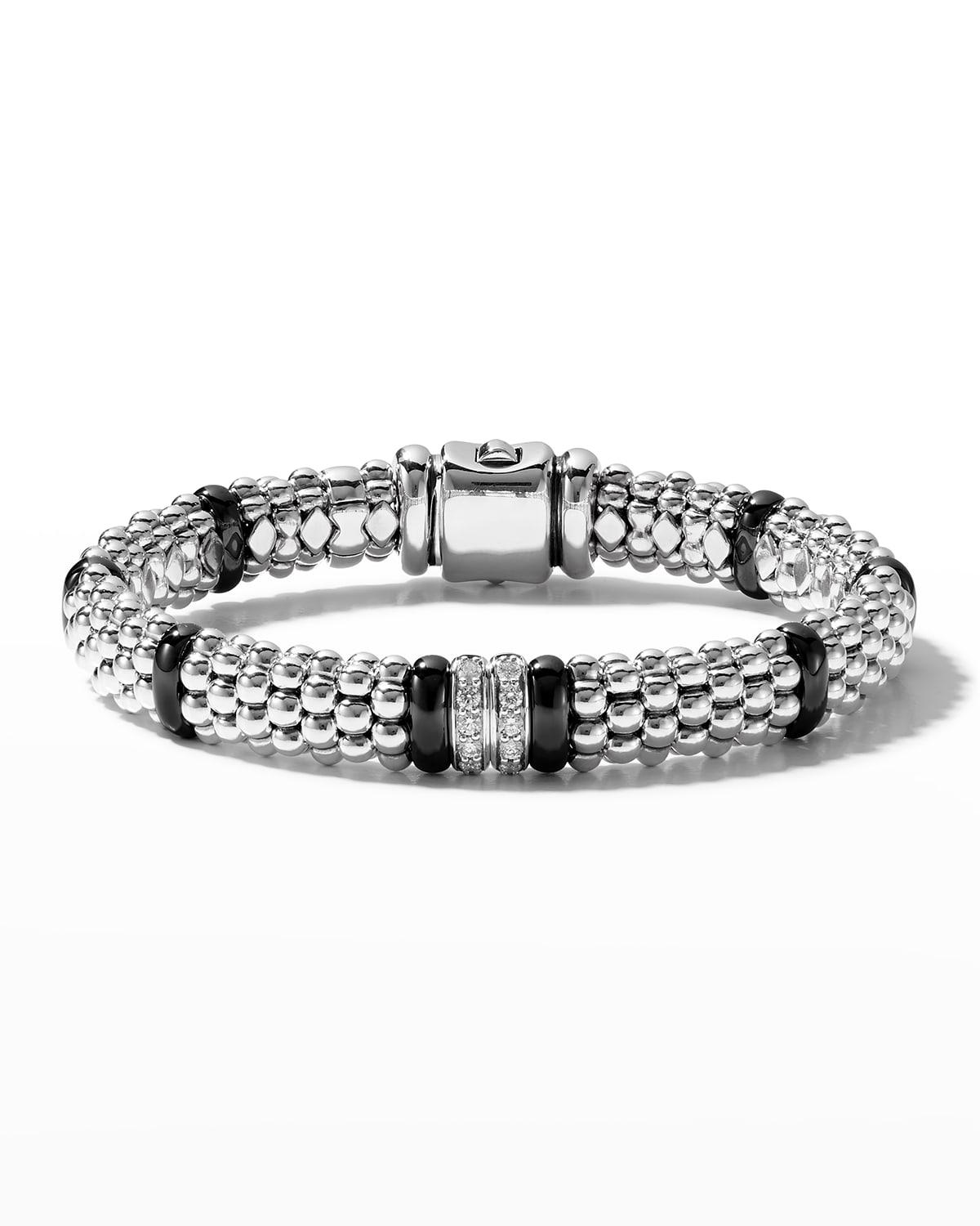 Black Caviar 2-Diamond Station Bracelet Product Image