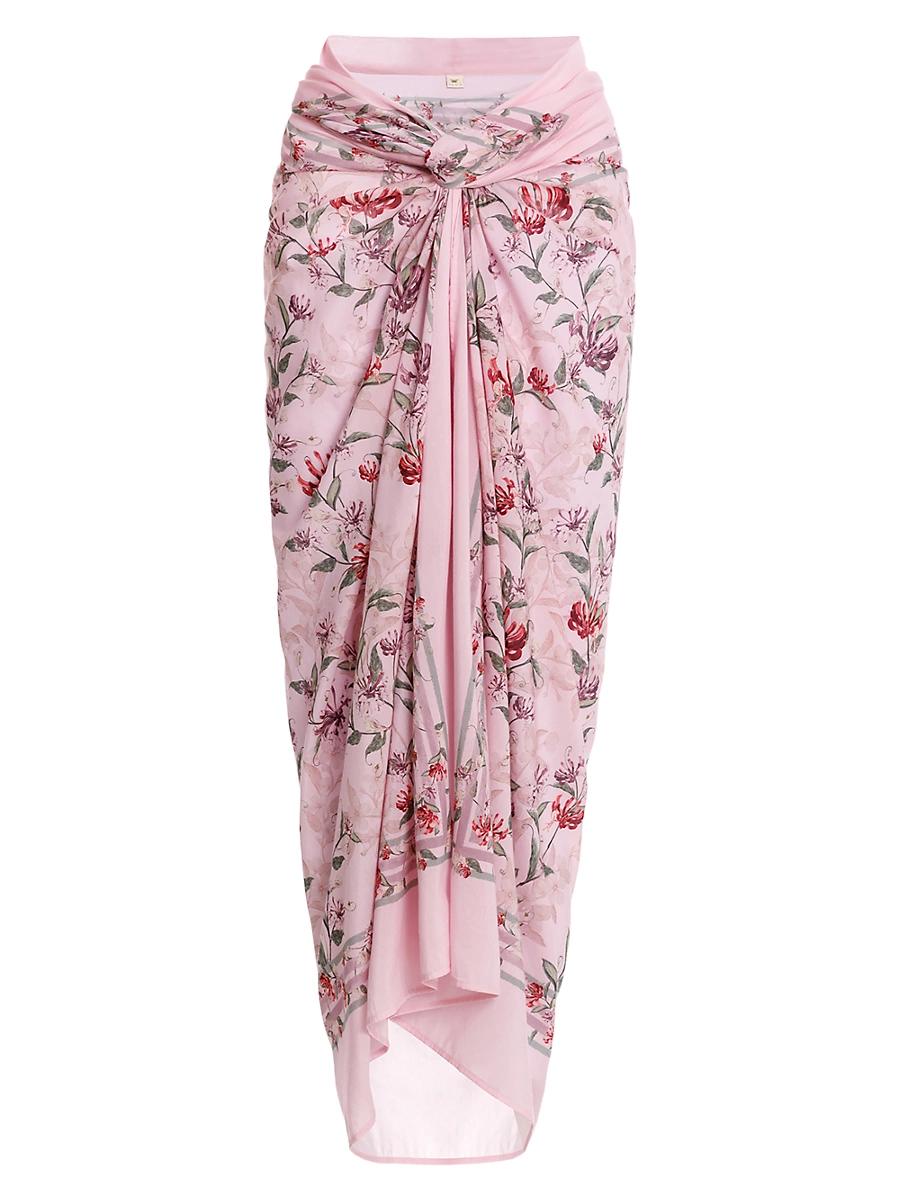 Womens Lavanda Honeysuckle Cotton & Silk Pareo Product Image