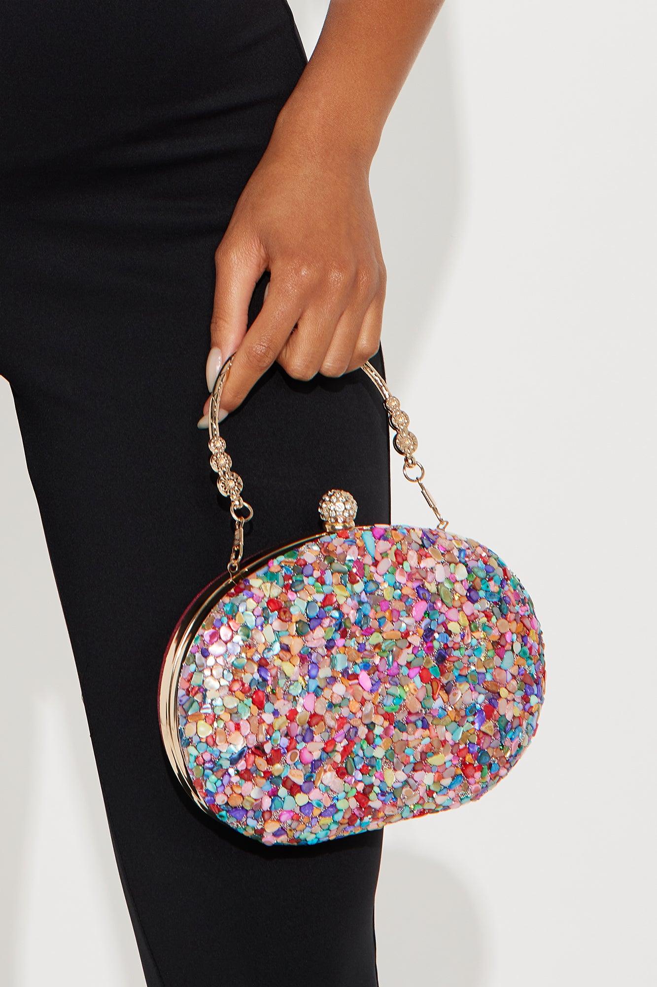 Dress You Up Beaded Clutch - Multi Color Female Product Image
