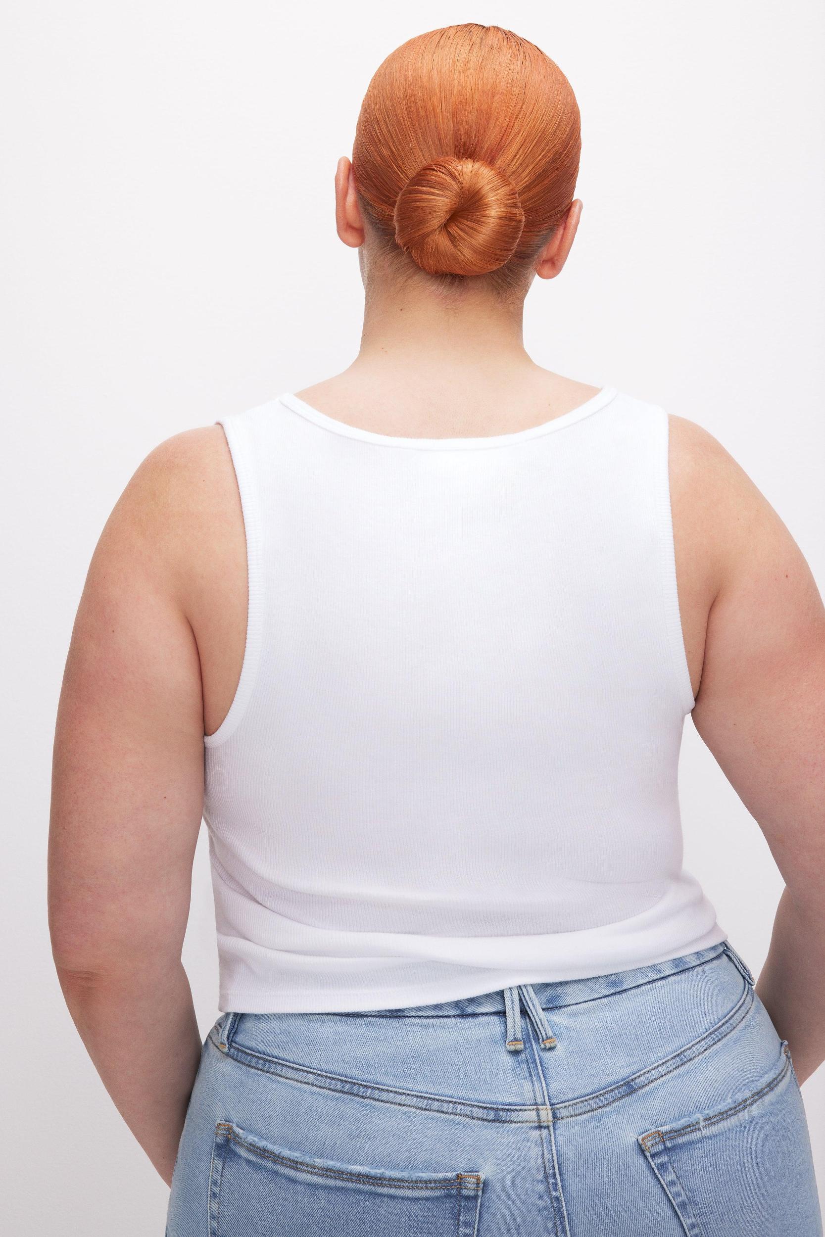 MICRO RIB TANK TOP | WHITE001 Product Image