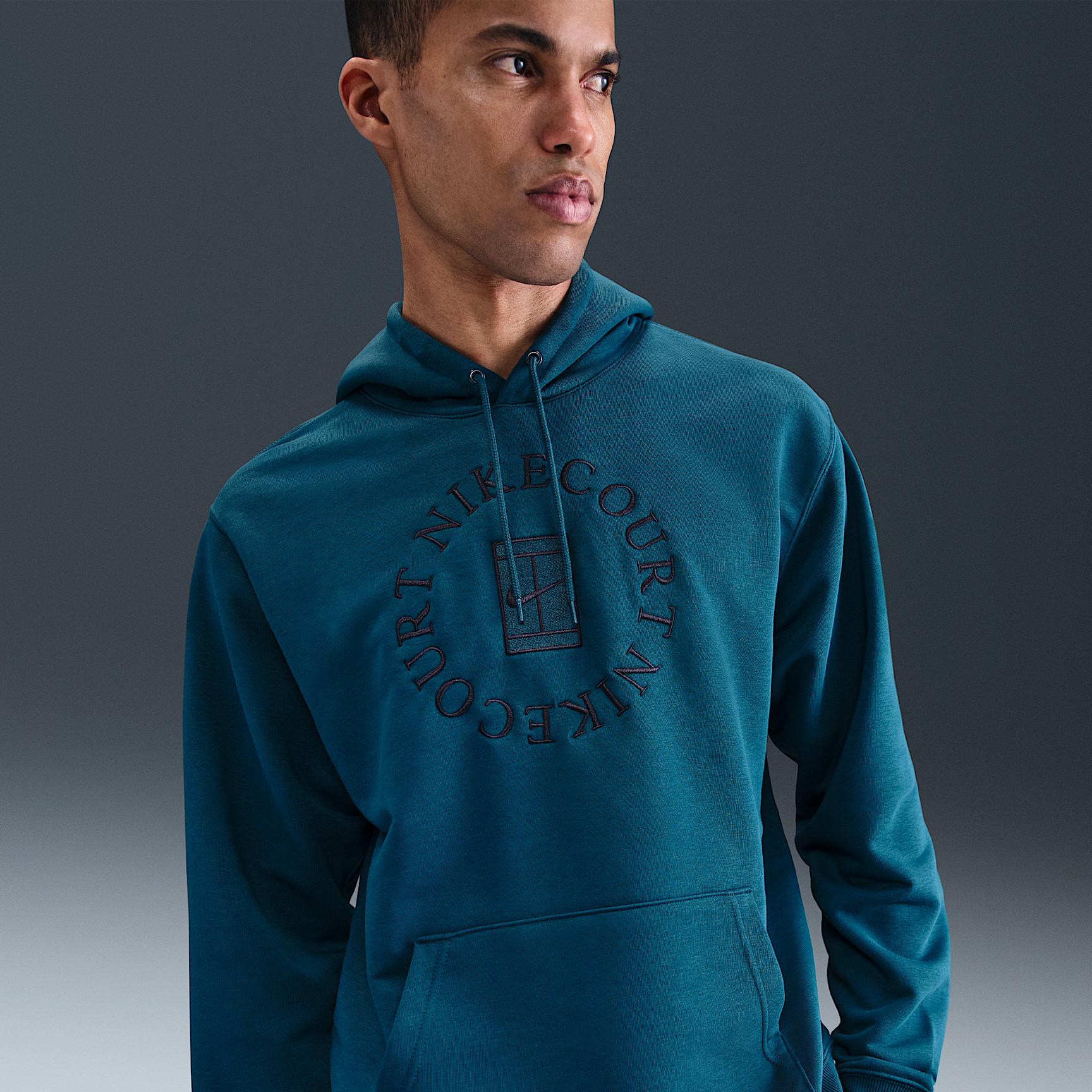 Nike Mens Court Heritage Dri-FIT French Terry Tennis Pullover Hoodie | HM6759-415 Product Image