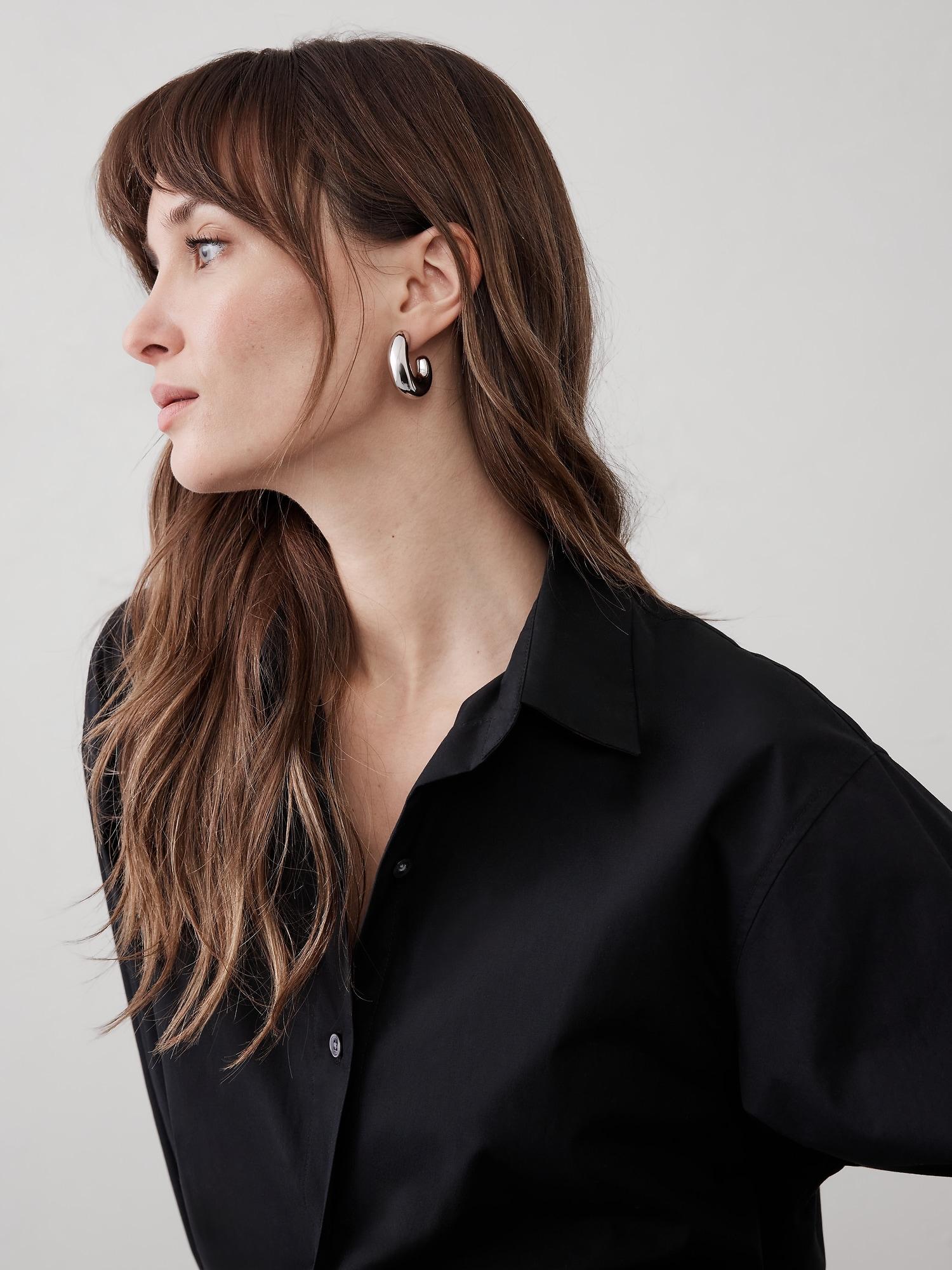 Puffy Half Hoop Earrings Product Image