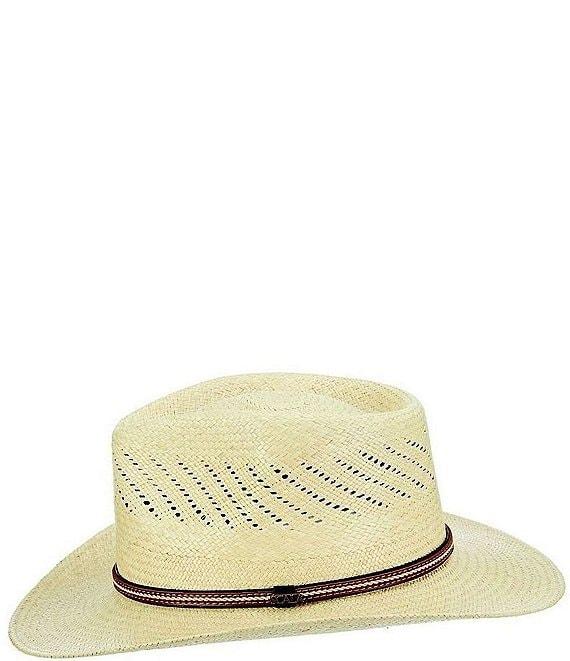 Dorfman Milano Scala Genuine Panama Straw Outback 3#double; Brim Hat Product Image