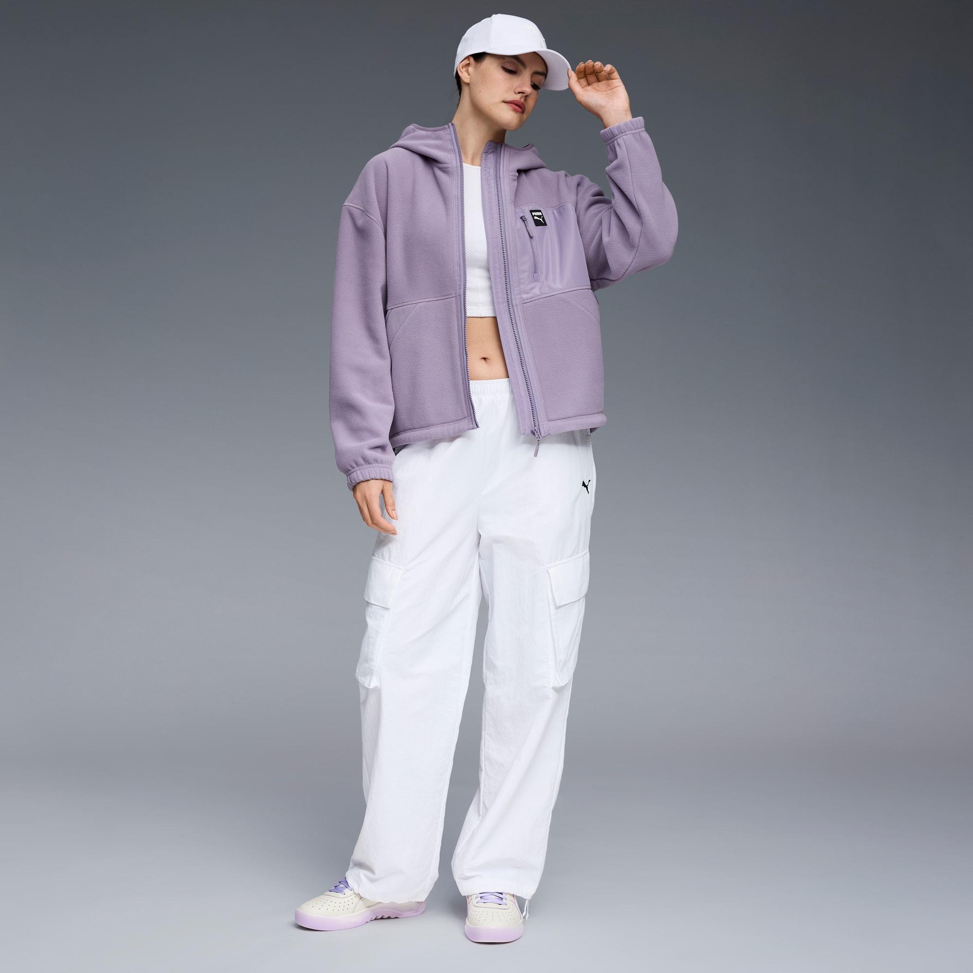 Polar Fleece Hooded Jacket Women Product Image