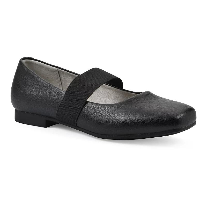 Cliffs by White Mountain Besimi Women's Mary Jane Flats, Size: 8.5, Black Smo Product Image