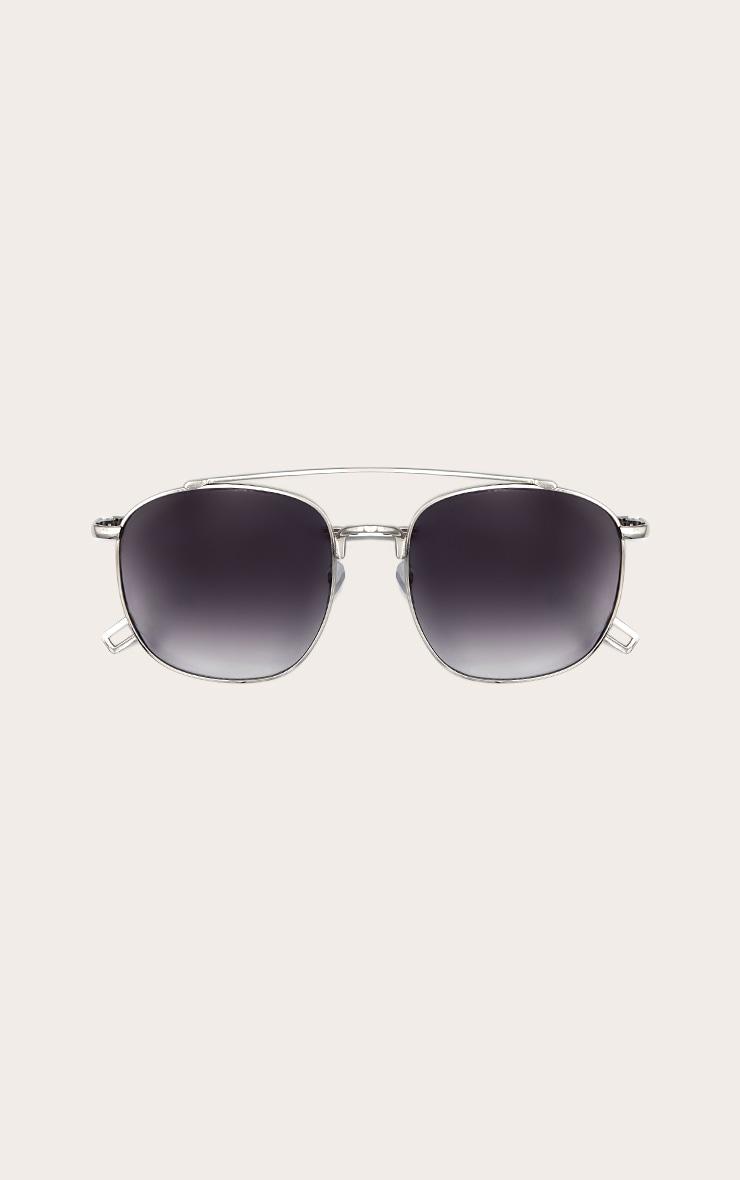 Silver Oversized Metal Frame Aviator Product Image