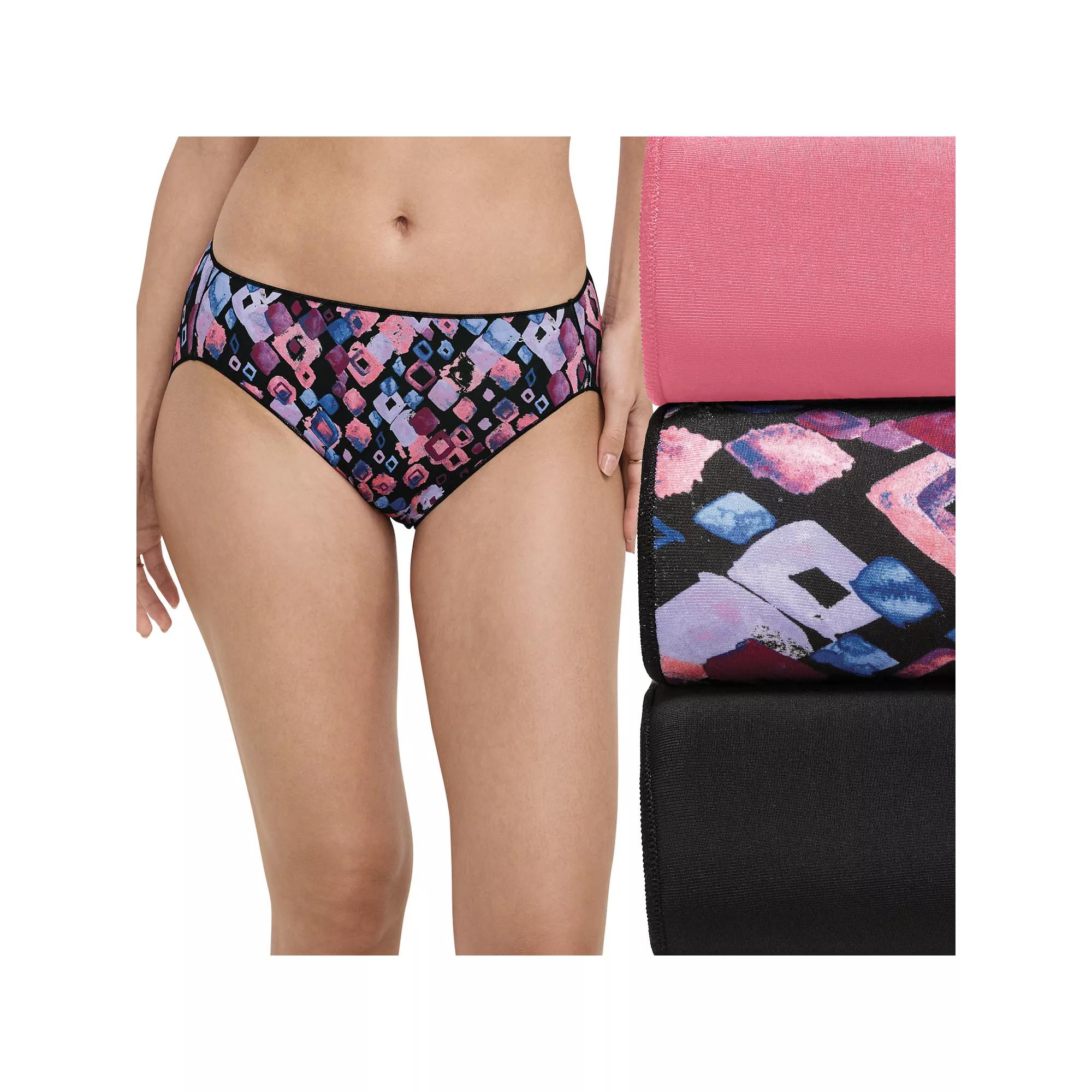 Women's Jockey® No Panty Line Promise® 3-Pack Bikini Panty Set 1770, Watercolor Diamonds Product Image