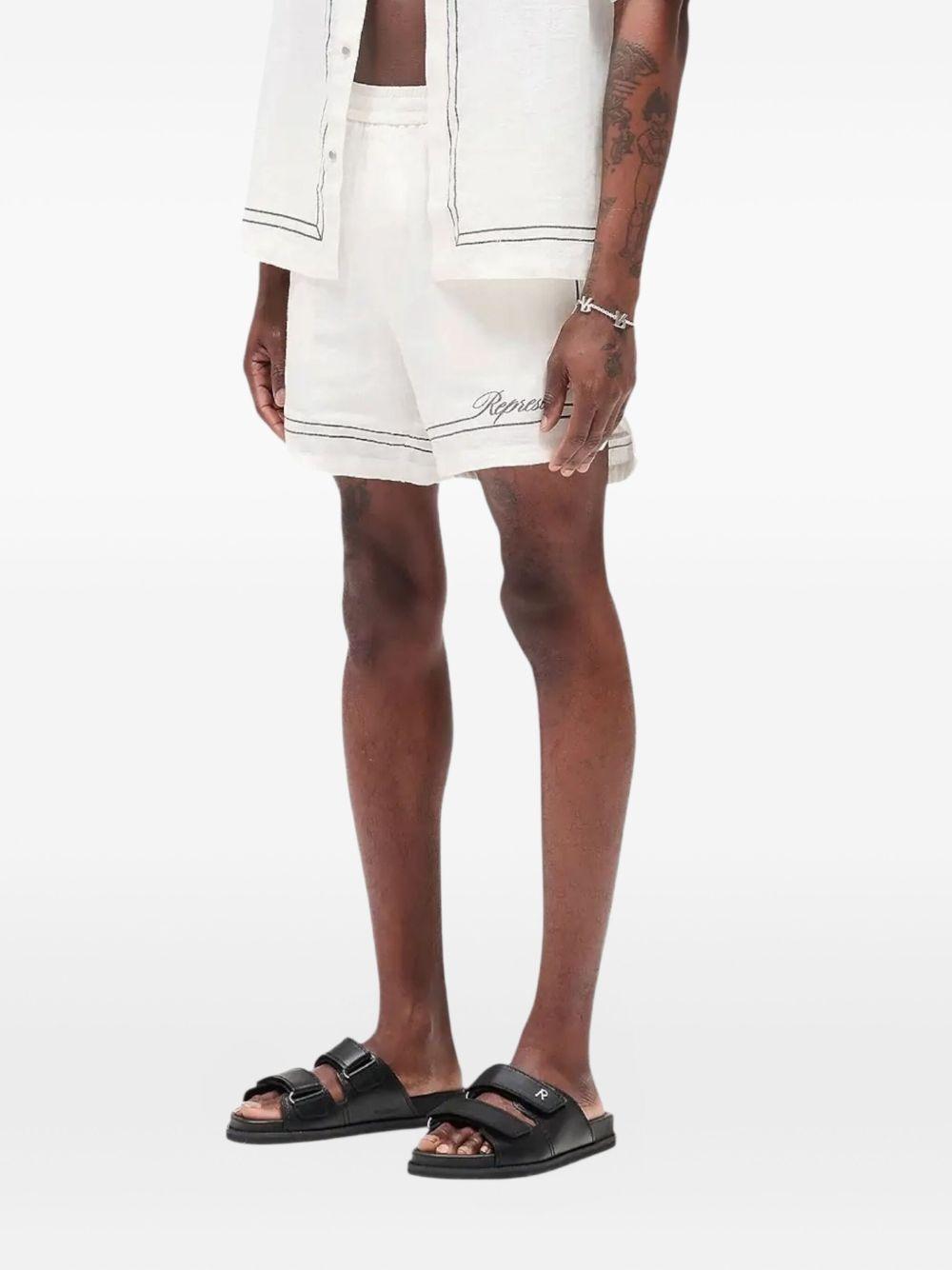 border-embroidered shorts Product Image