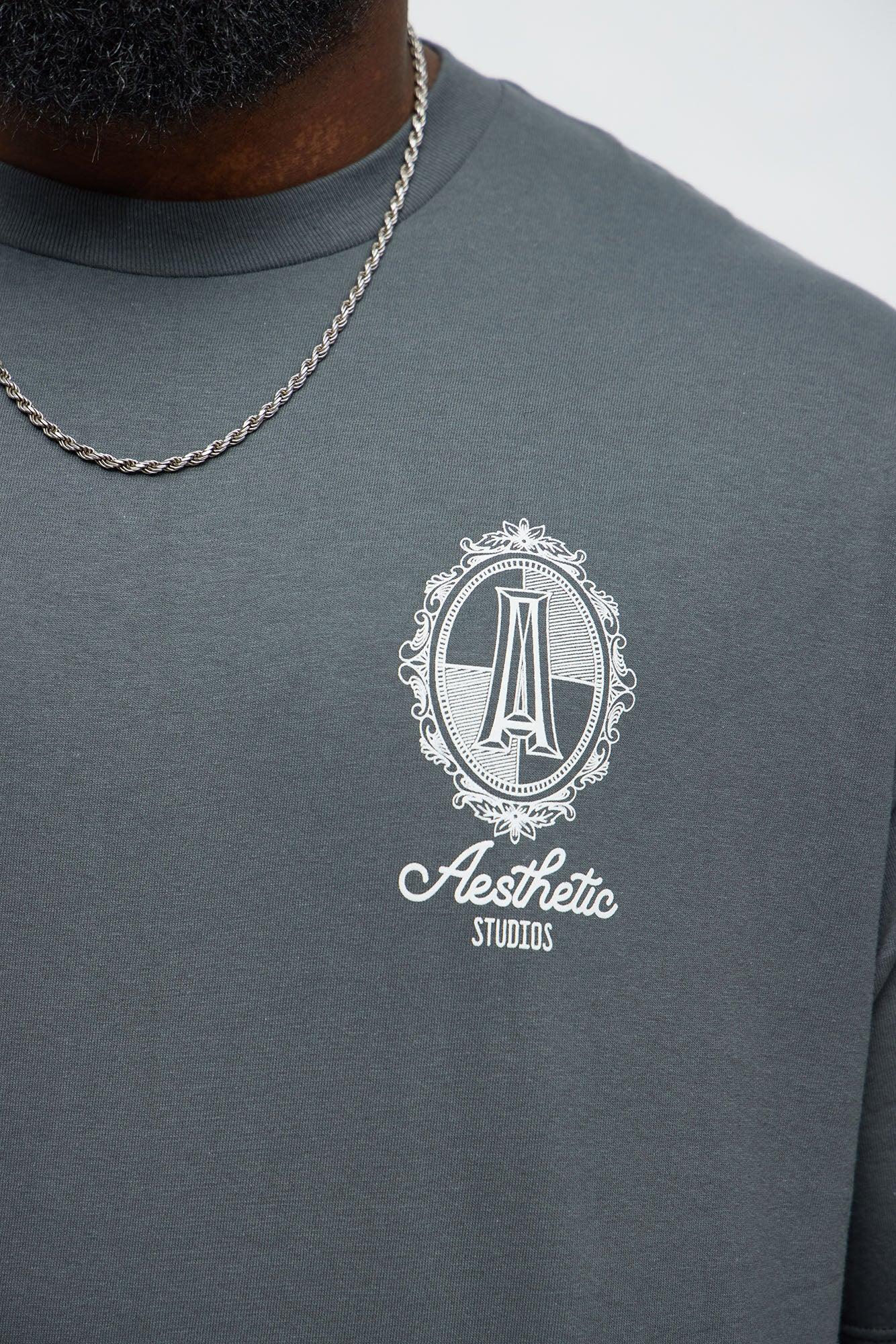 Aesthetics LA California Short Sleeve Tee - Charcoal Male Product Image