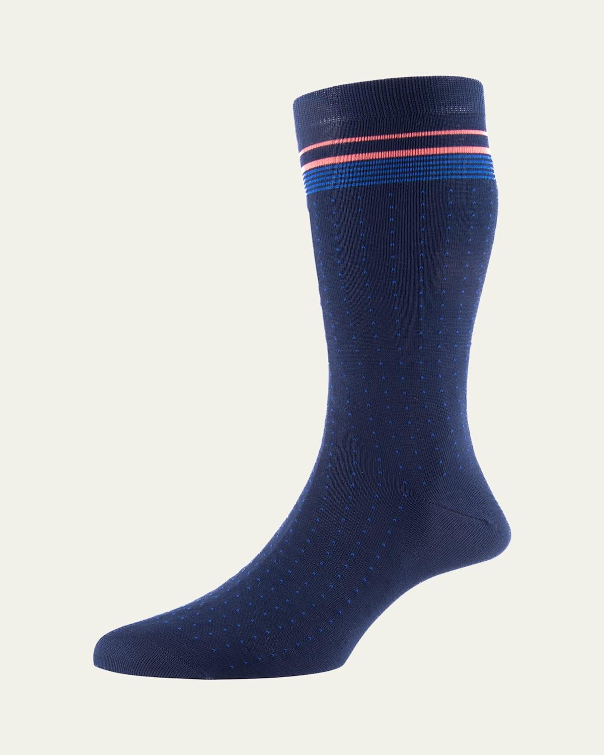 Mens Barfield Fil dEcosse Dotted Socks Product Image