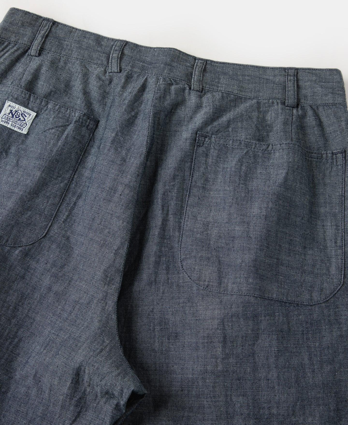 1930s Double-Pleated Chambray Pants Product Image