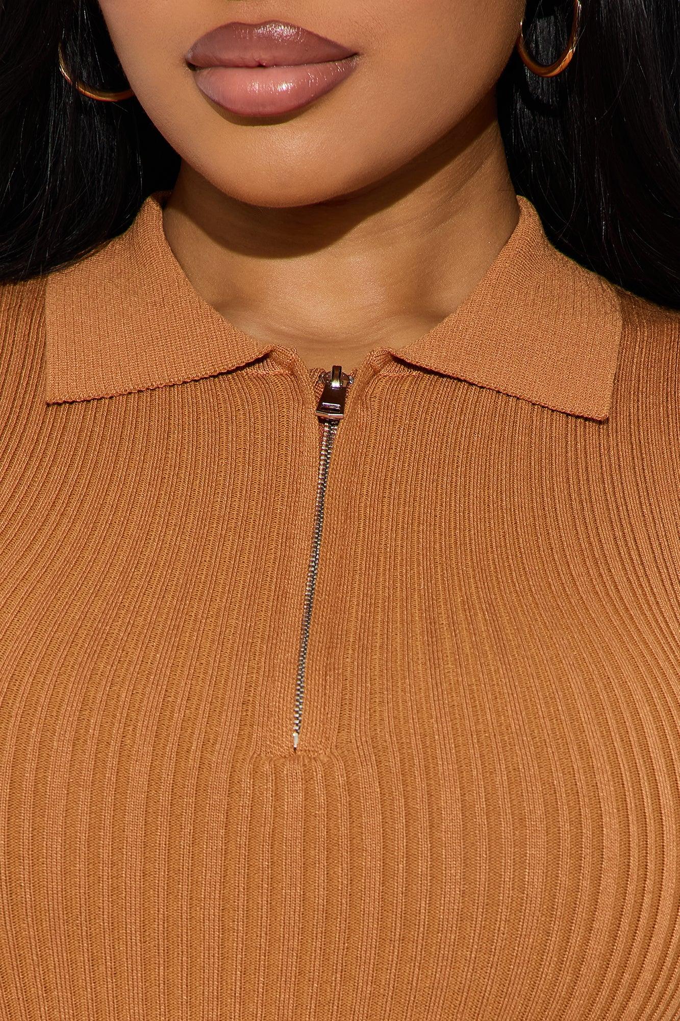 Samaria Sweater Mini Dress - Mocha Product Image