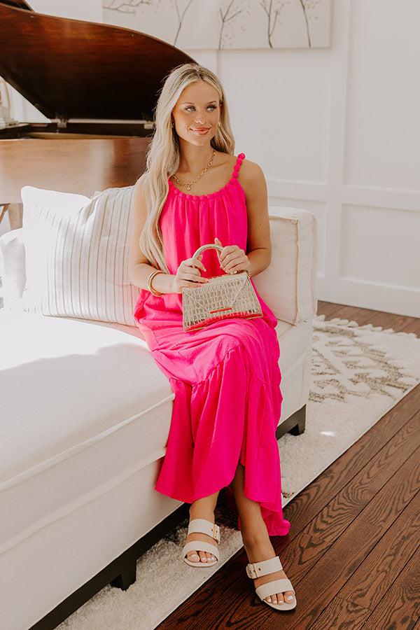 Feeling Giddy Maxi Dress in Hot Pink Product Image