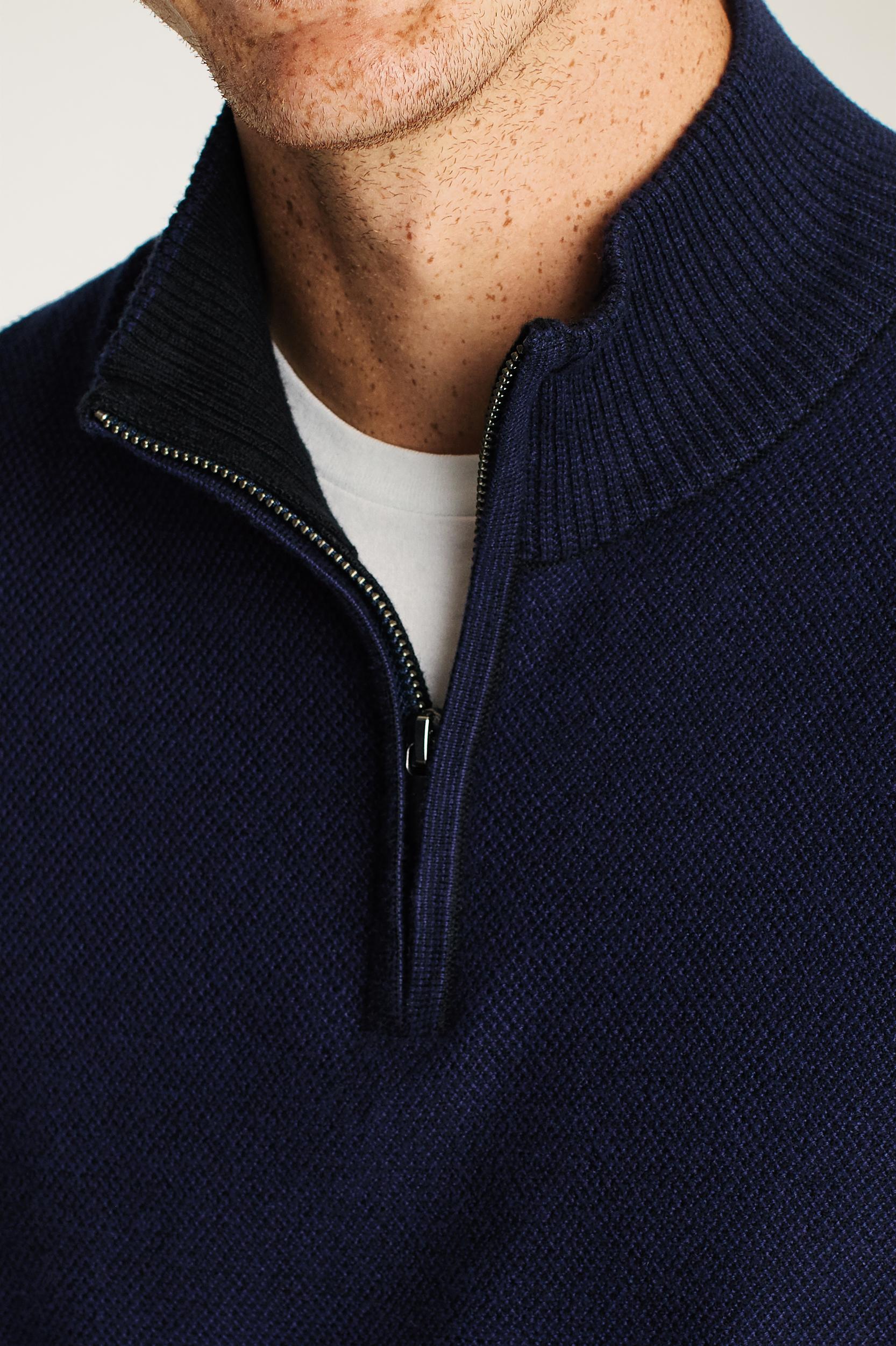 Washable Cotton Cashmere Half-Zip Product Image