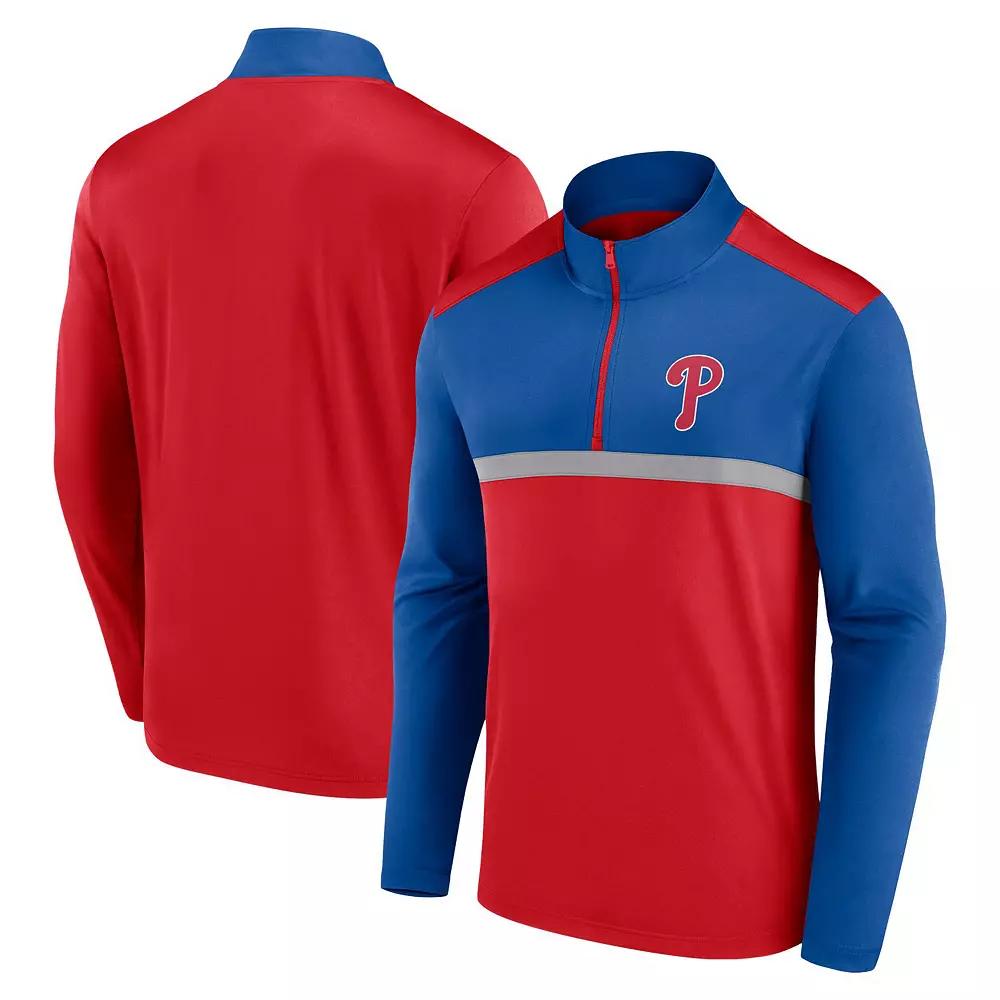 Men's Fanatics Red Philadelphia Phillies Unstoppable Quarter-Zip Top,  Product Image
