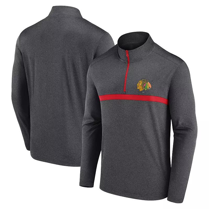 Men's Fanatics Heather Royal Philadelphia Phillies Head-to-Head Quarter-Zip Pullover,  Product Image