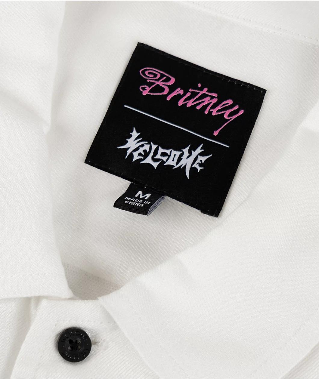 Welcome x Britney Spears Rayon Photo White Shirt Product Image