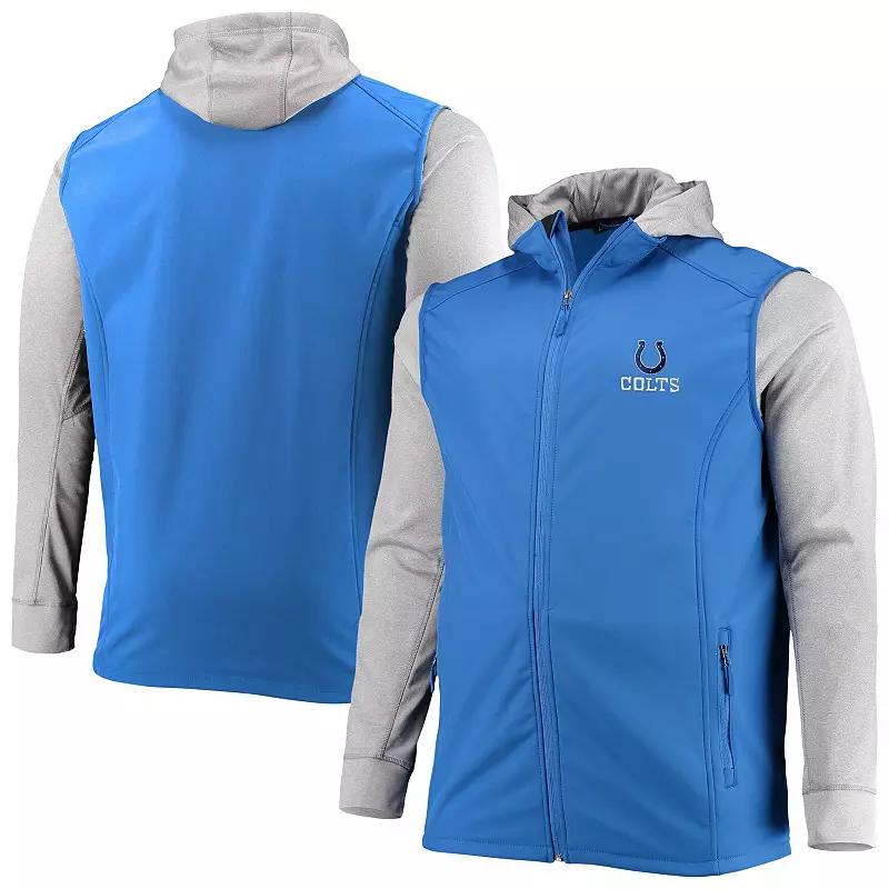 Men's Dunbrooke Royal/Gray Indianapolis Colts Big & Tall Alpha Full-Zip Hoodie Jacket, Blue Product Image