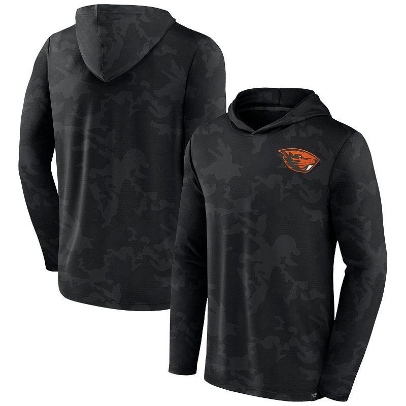 Men's Fanatics Branded Black Minnesota Golden Gophers Camo Hoodie Long Sleeve T-Shirt,  Product Image