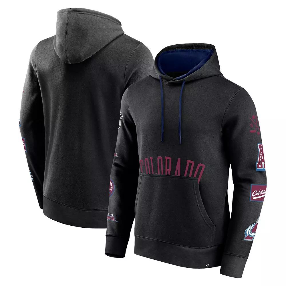 Men's Fanatics Branded Black Colorado Avalanche Wild Winner Fleece Pullover Hoodie,  Product Image