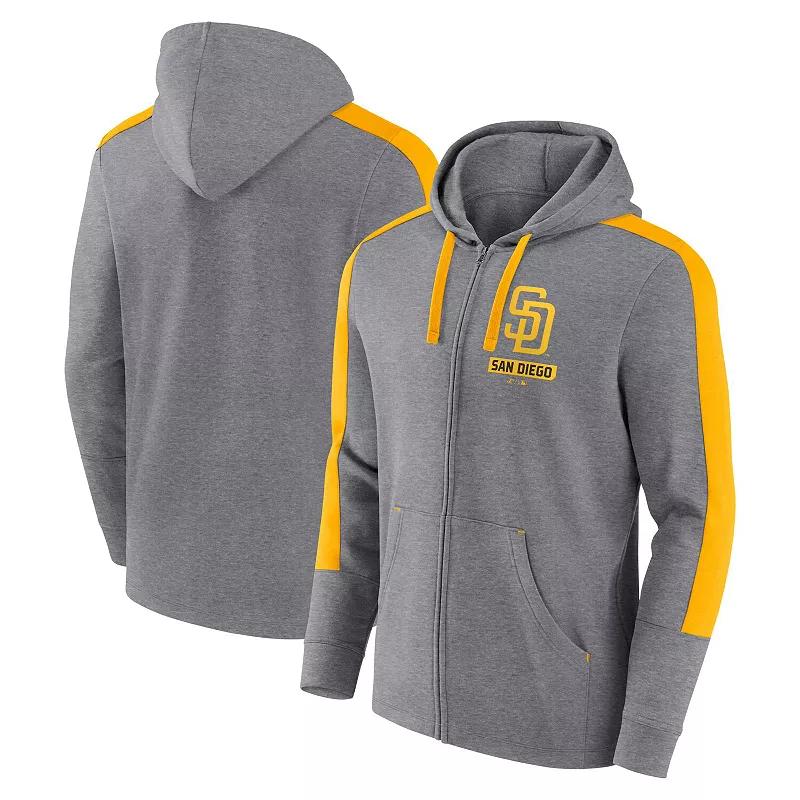 Men's Fanatics Heather Powder Blue Los Angeles Chargers Gains Full-Zip Hoodie,  Product Image