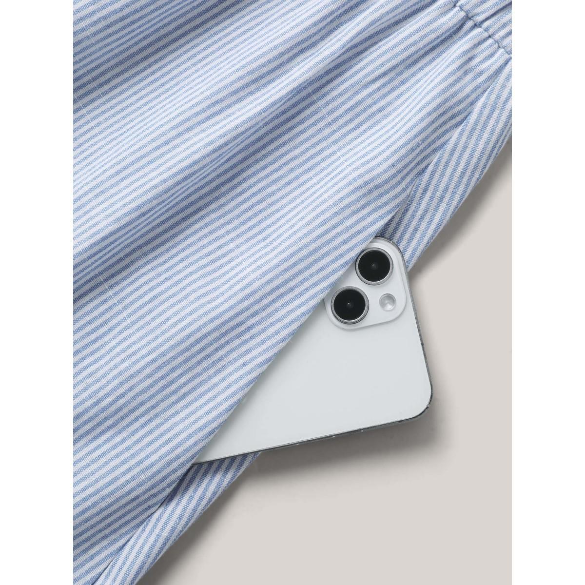 Plus Size Striped Cold Shoulder Lace Midi Dress LightBlue Women One-shoulder neck Short sleeve Curvy BloomChic 14-16/1X Product Image