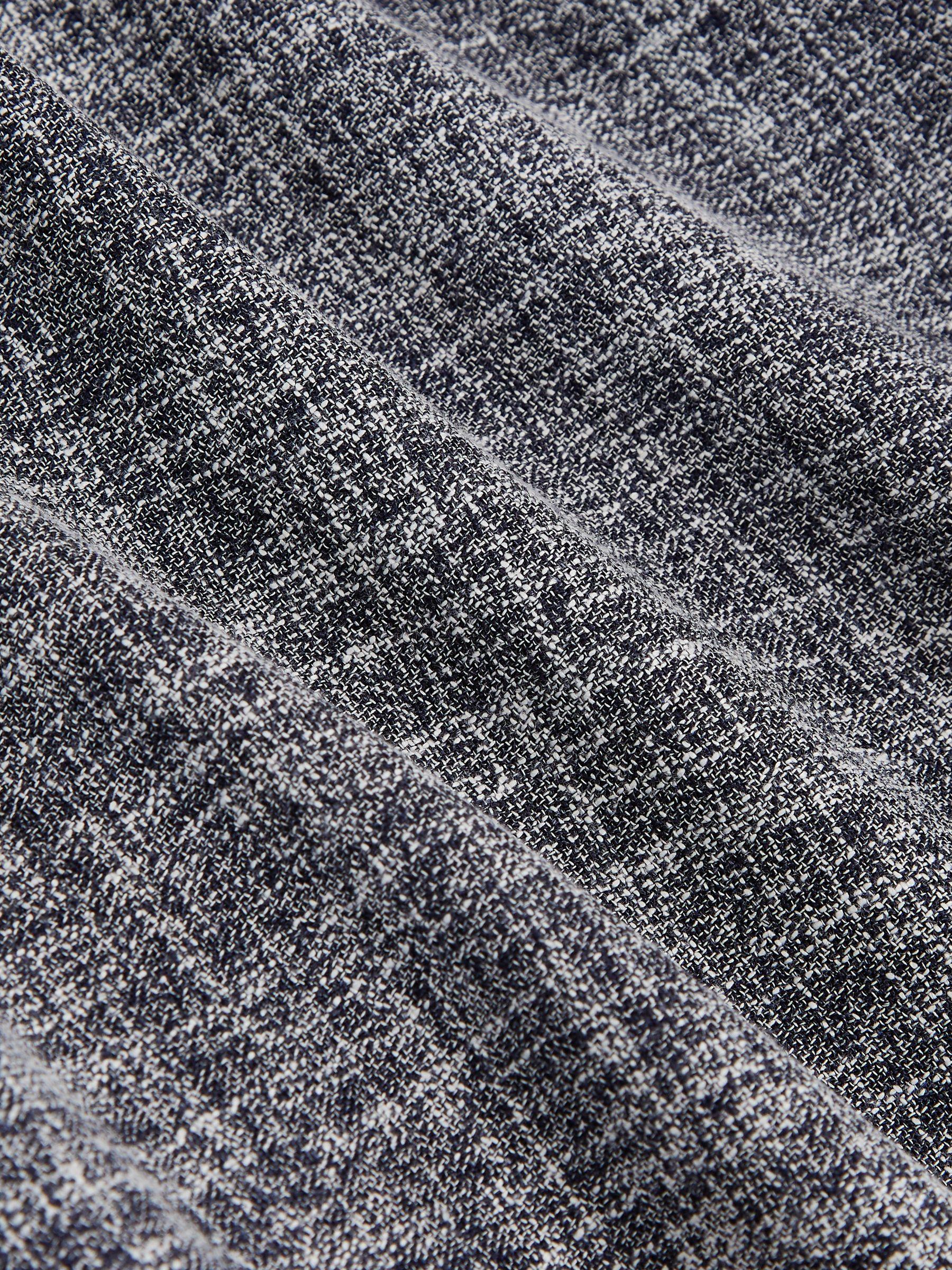 Single-Breasted Textured Mélange Blazer Slim-Fit in Navy Melange Product Image