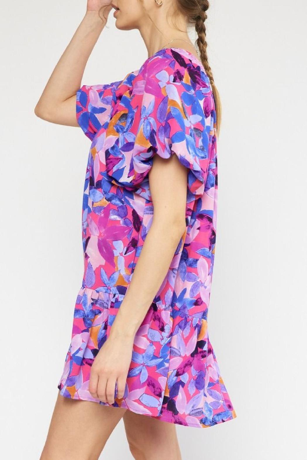 Smocked Neckline Dress Product Image