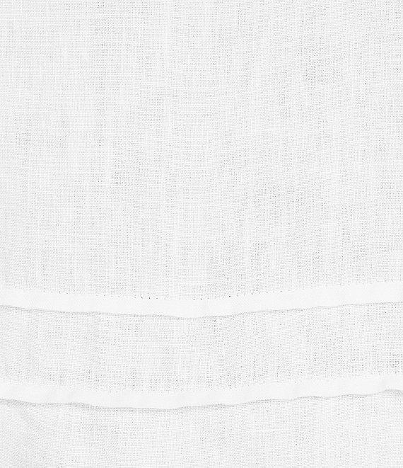 Bryn Walker Light Linen Round Neck 3/4 Sleeve Pintuck Shirt Product Image