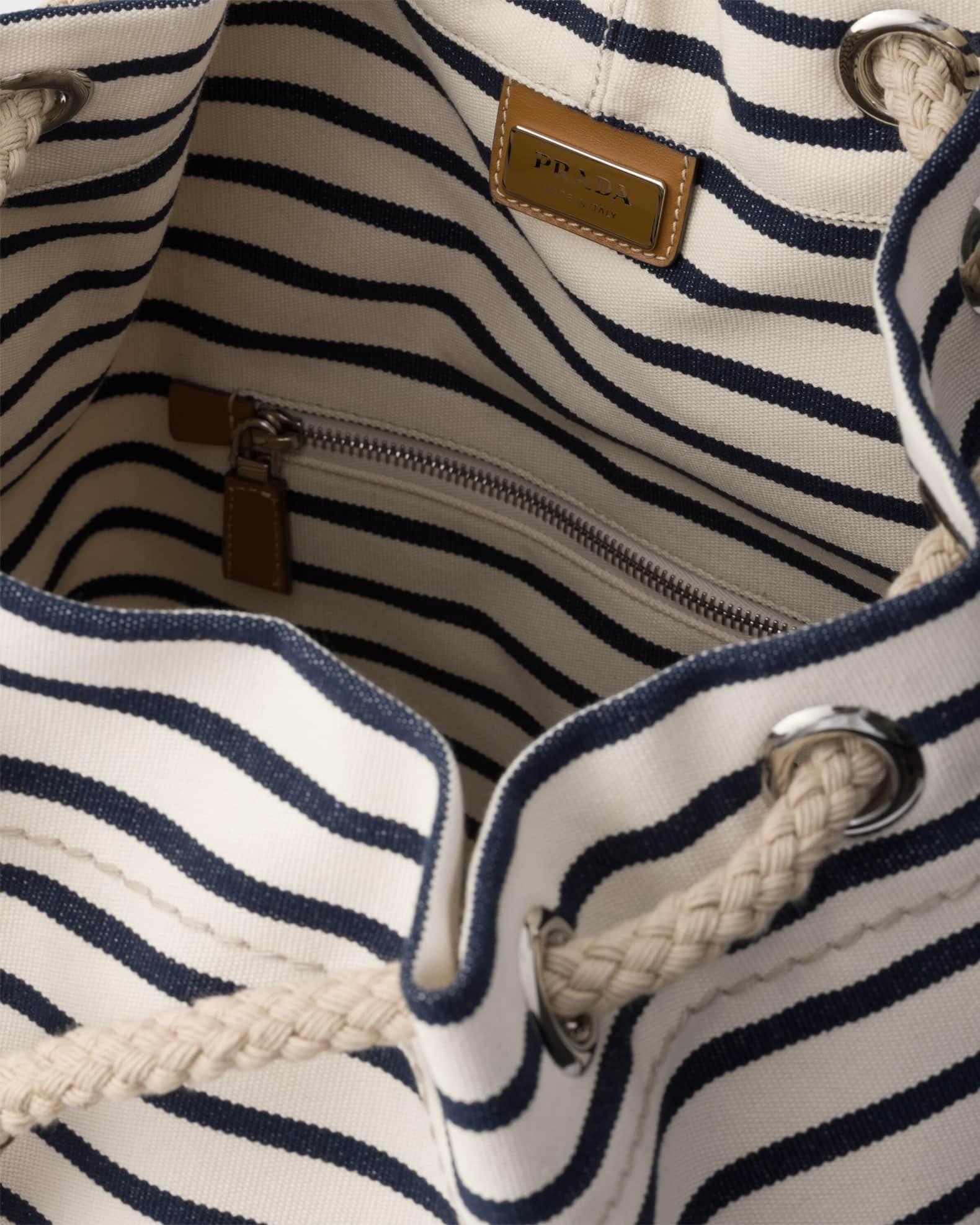 Men's Striped Canvas Drawstring Duffel Bag Product Image