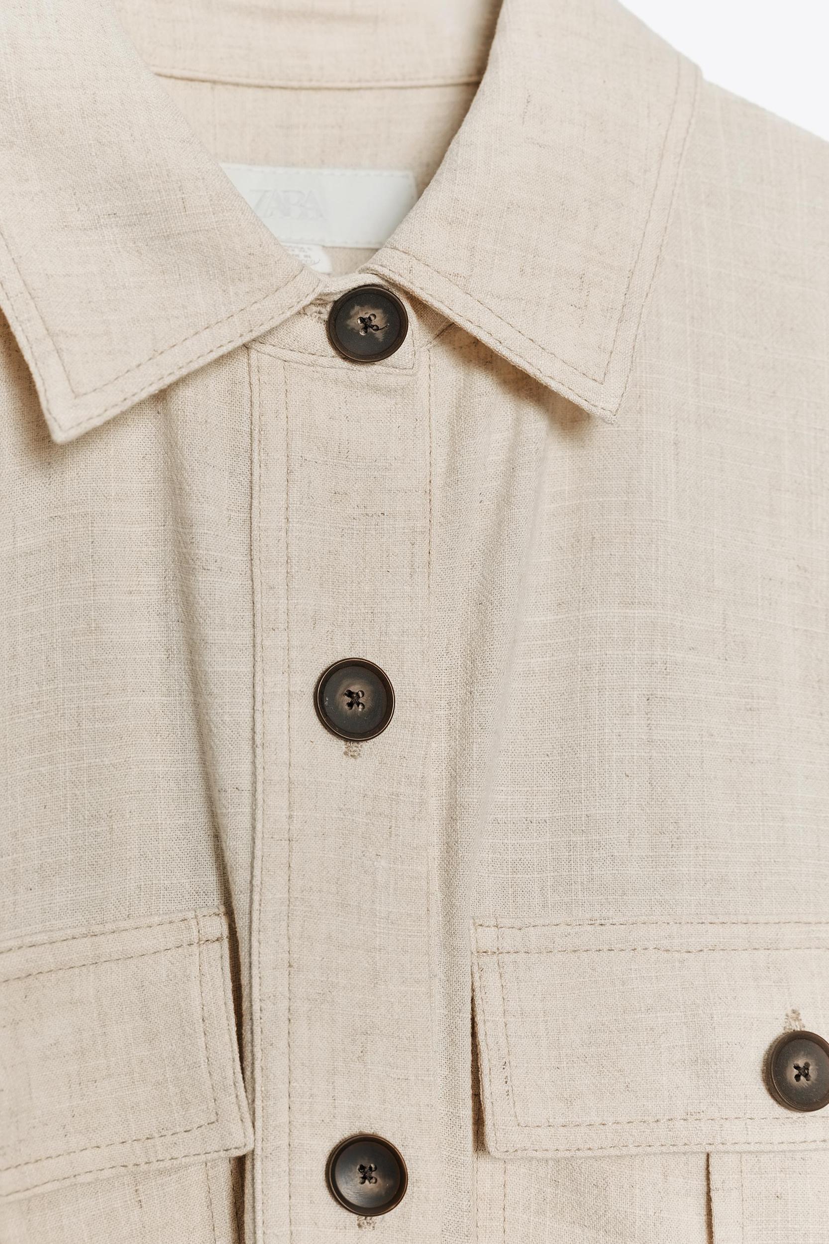 LINEN BELTED LONG VEST Product Image