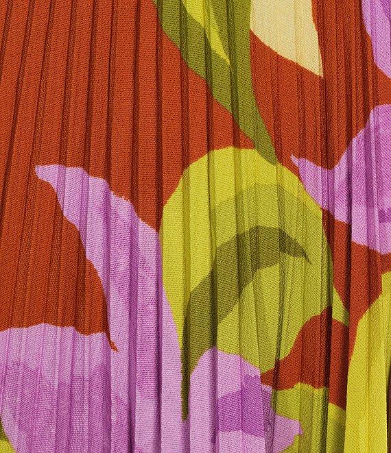 ASTR the Label Blythe Floral Print V-Neck Sleeveless Midi Dress Product Image