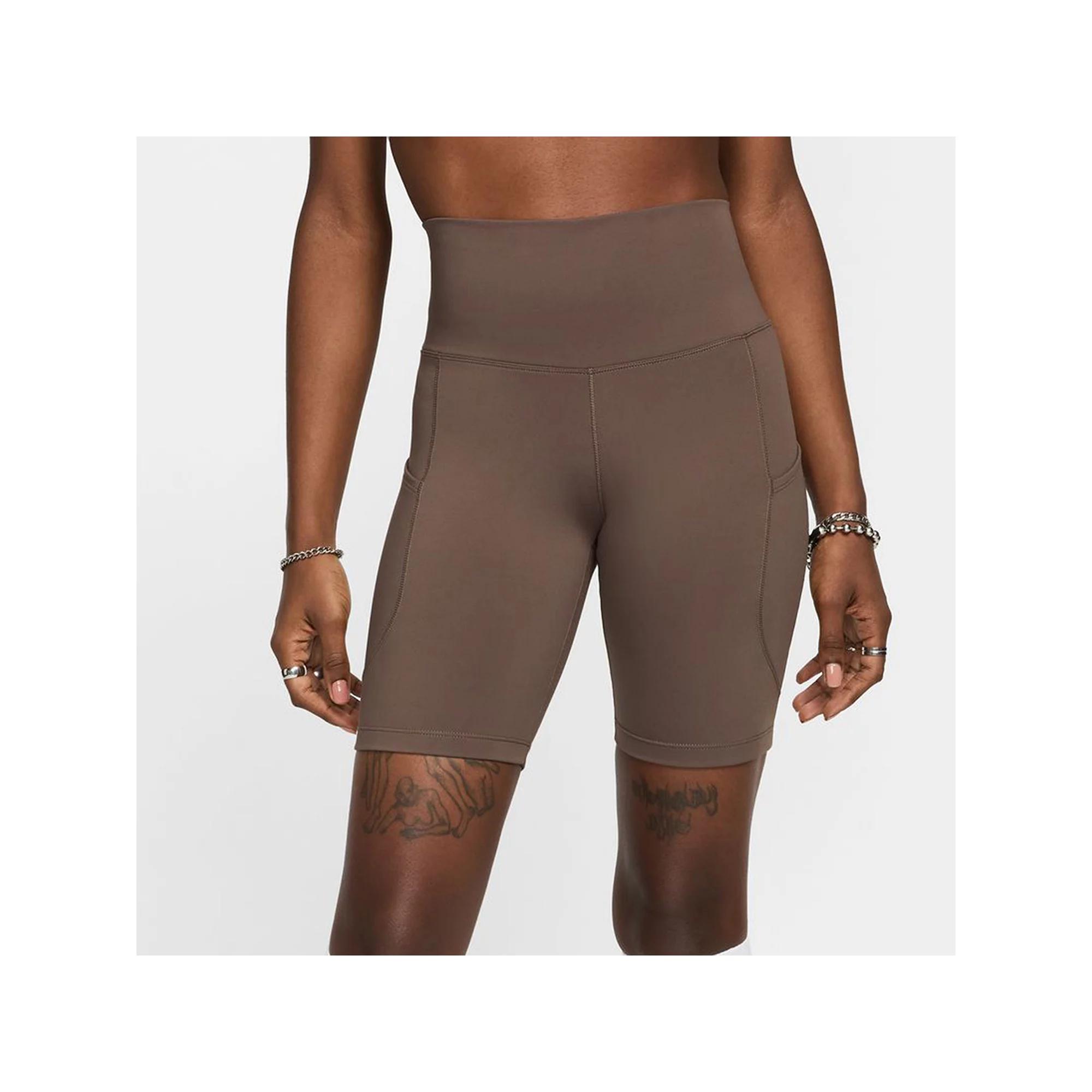 Women's Nike One 8-in. High-Waisted Pocketed Biker Shorts, Size: Small, Ironstone Product Image