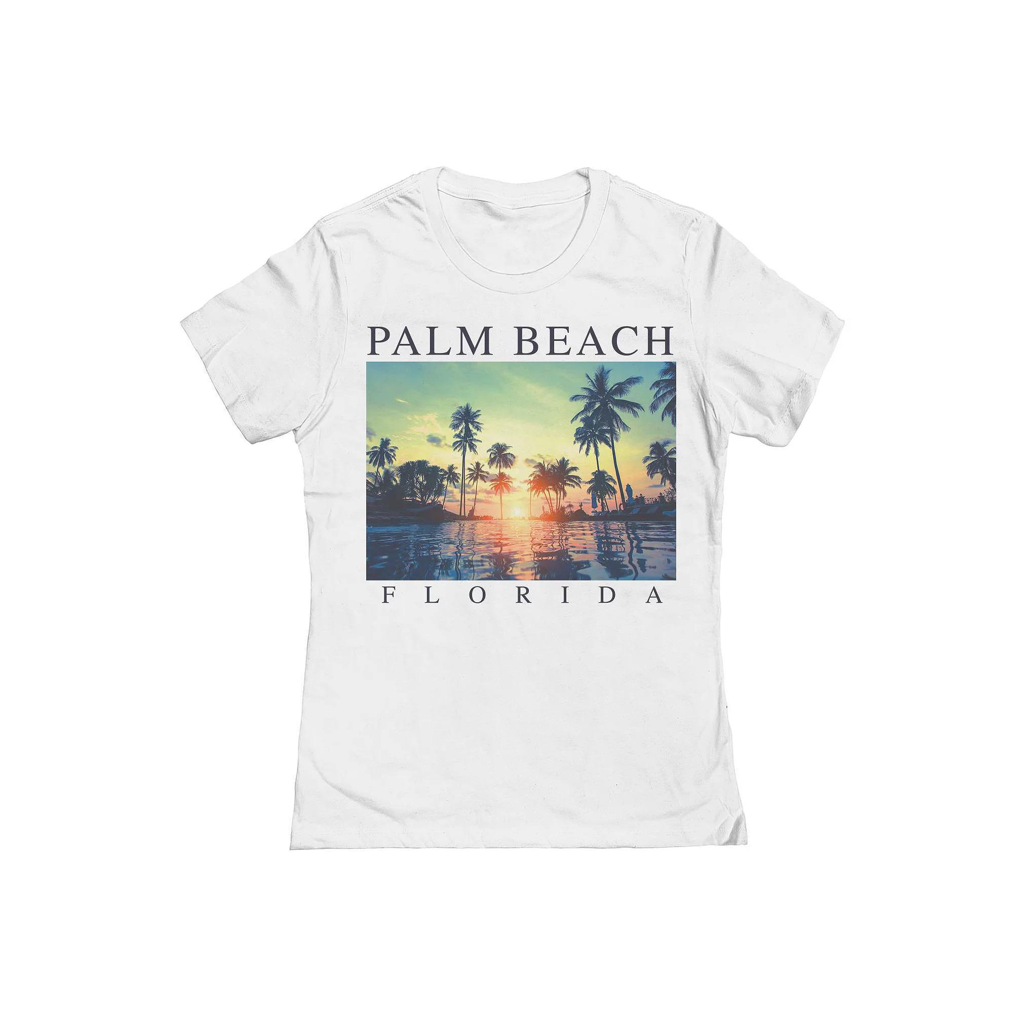 Junior's Palm Beach Photo Graphic Tee, Girl's,  Product Image