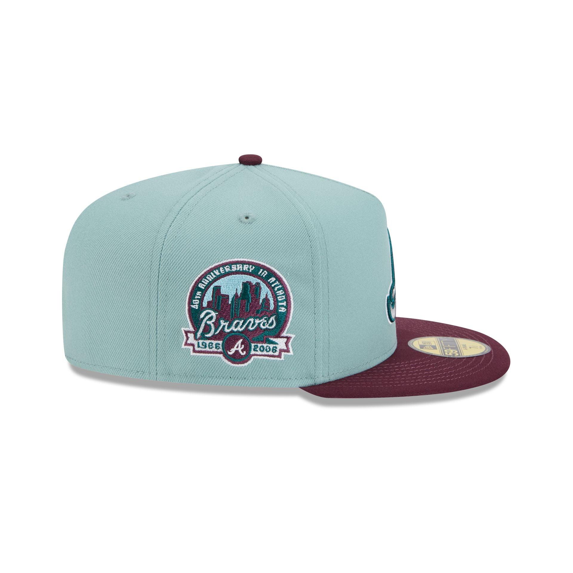 Atlanta Braves Beach Kiss Blue 59FIFTY A-Frame Fitted Hat Male Product Image