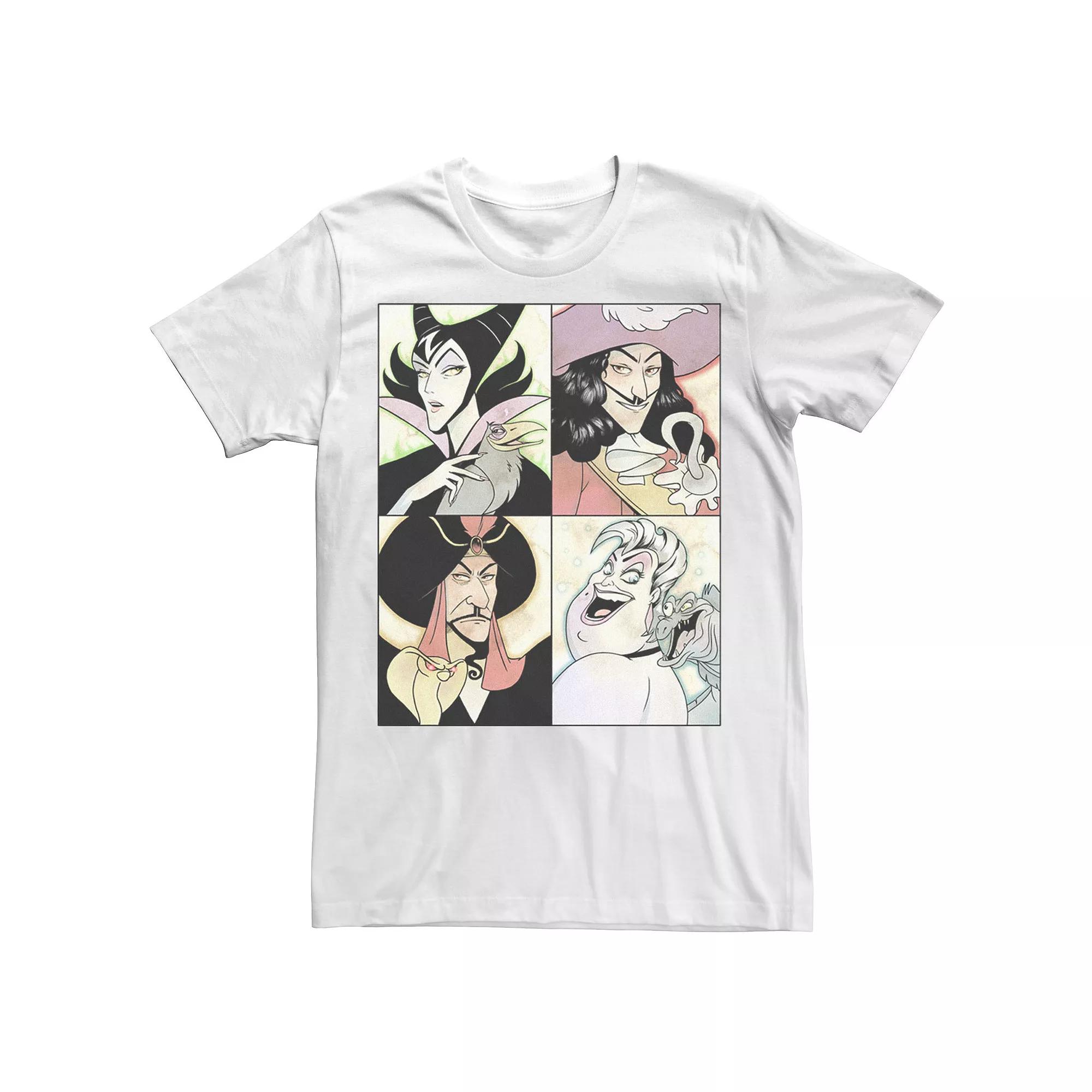 Disney's Villains Anime Watercolor Panels Men's Tee,  Product Image