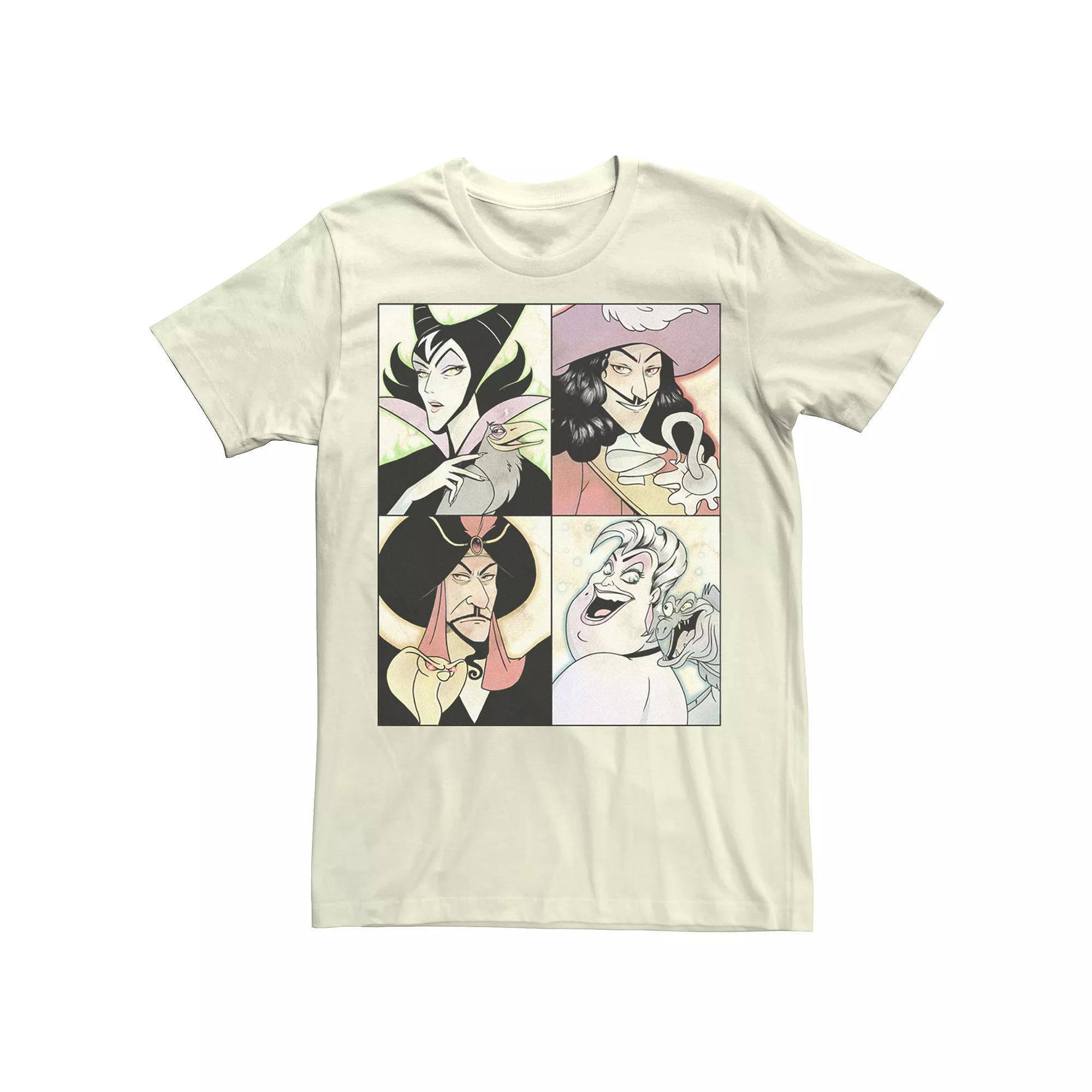Disney's Villains Anime Watercolor Panels Men's Tee,  Product Image