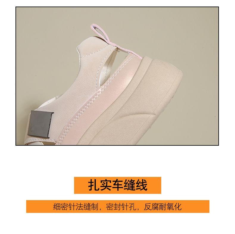 Studded Cross Strap Platform Slip-Ons Product Image