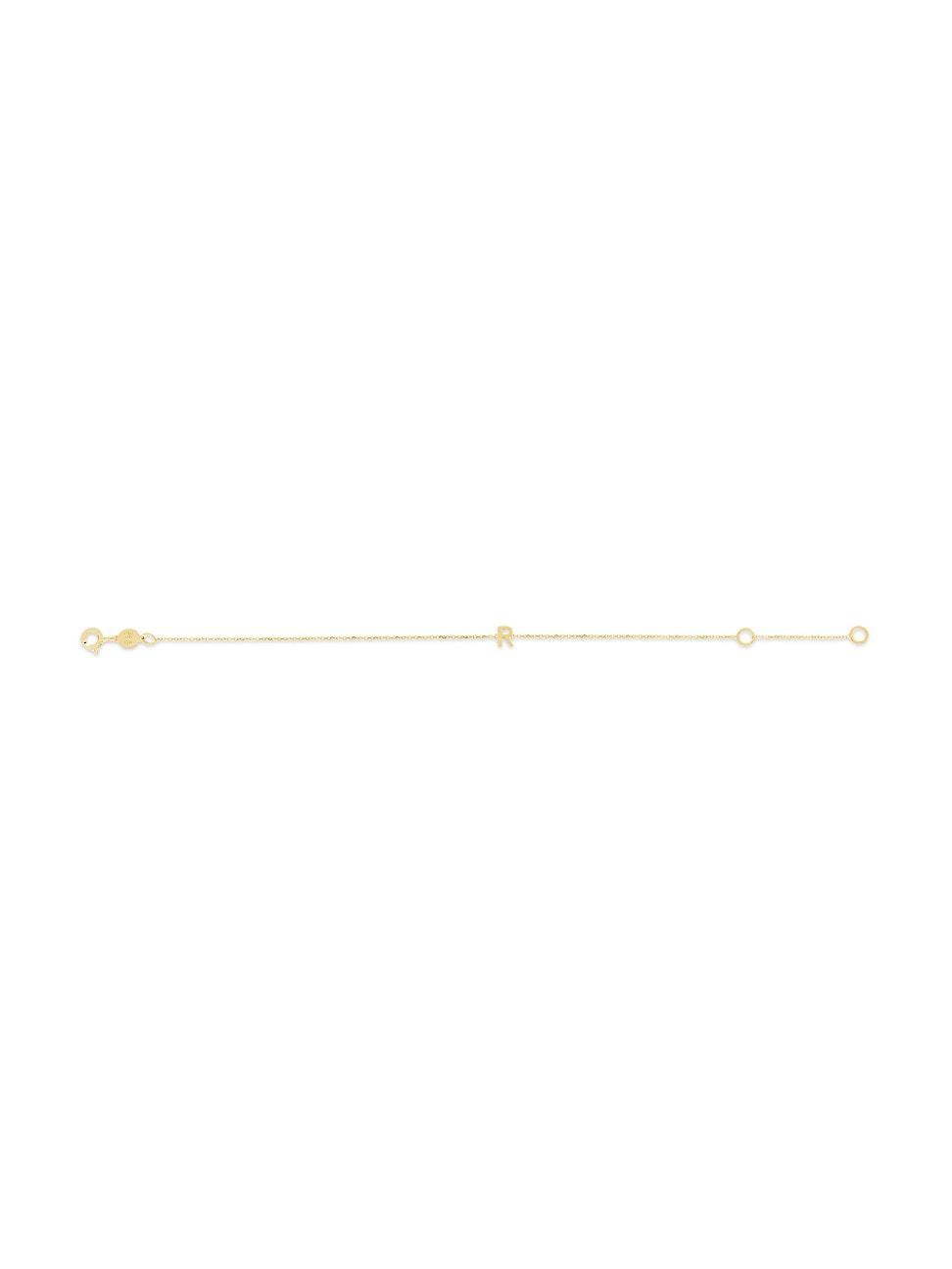 Womens 14K Yellow Gold Initial Charm Bracelet Product Image