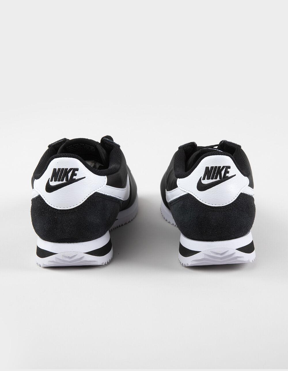 NIKE Cortez Textile Mens Shoes - BLACK/WHITE Product Image