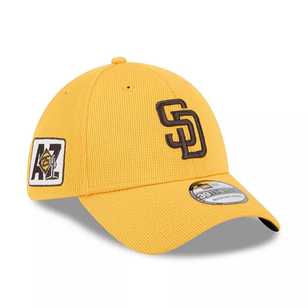 Men's New Era  Gold San Diego Padres 2025 Spring Training 39THIRTY Flex Hat, Size: Medium/Large Product Image