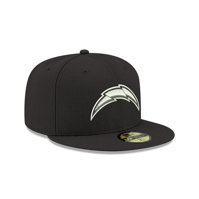 Los Angeles Chargers Black 59FIFTY Fitted Hat Male Product Image